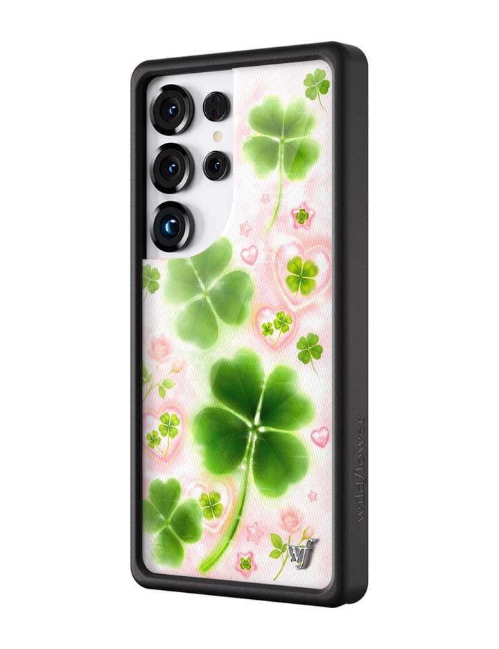 Wildflower Galaxy S25 case Ultra Miss Lucky Clover Green Cute