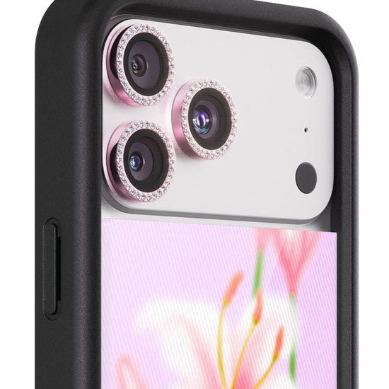 wildflower camera bling pink iphone 17 pro and 17 pro max