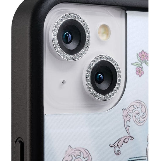 wildflower camera bling silver iphone 15 and 15 plus