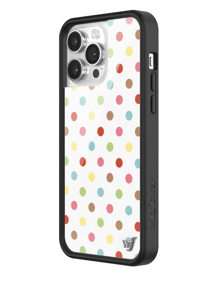 Wildflower iPhone case 14 Pro Max Polka Dot Confetti Multicolored Cute