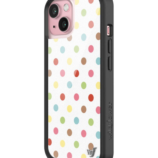 Wildflower iPhone case 15 Polka Dot Confetti Multicolored Cute