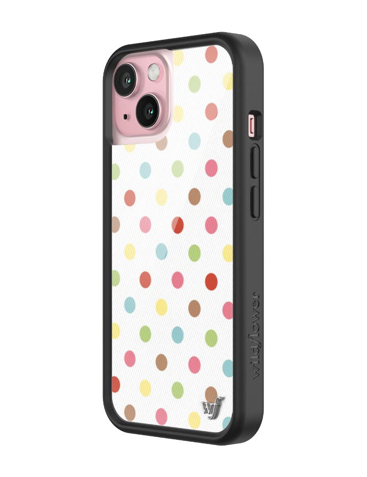 Wildflower iPhone case 15 Polka Dot Confetti Multicolored Cute