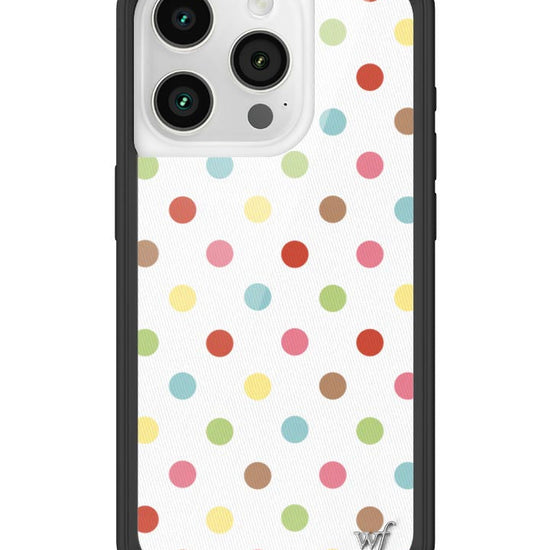 Wildflower iPhone case 15 Pro Polka Dot Confetti Multicolored Cute