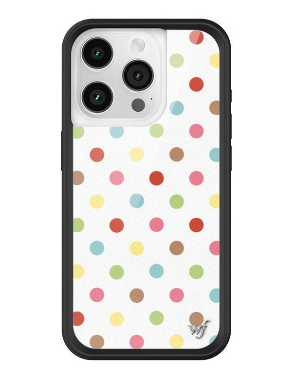 Wildflower iPhone case 15 Pro Polka Dot Confetti Multicolored Cute
