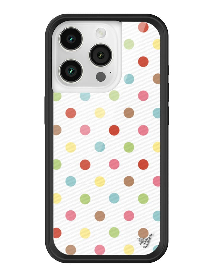 Wildflower iPhone case 15 Pro Polka Dot Confetti Multicolored Cute