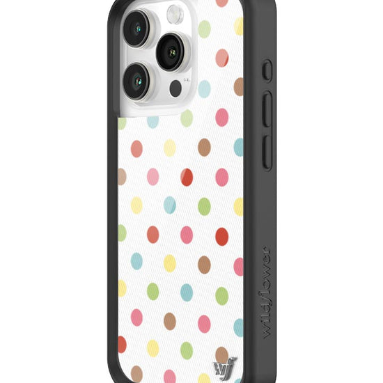 Wildflower iPhone case 15 Pro Polka Dot Confetti Multicolored Cute