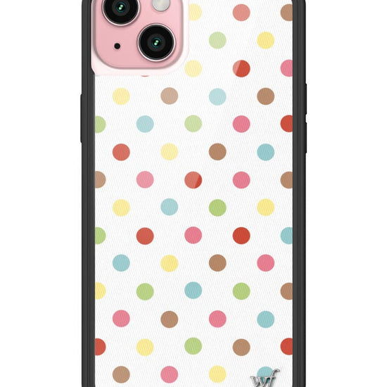 Wildflower iPhone case 15 Plus Polka Dot Confetti Multicolored Cute