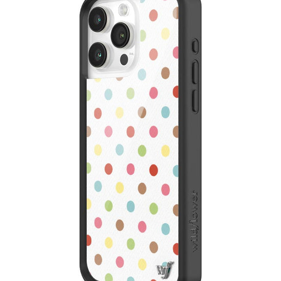 Wildflower iPhone case 15 Pro Max Polka Dot Confetti Multicolored Cute