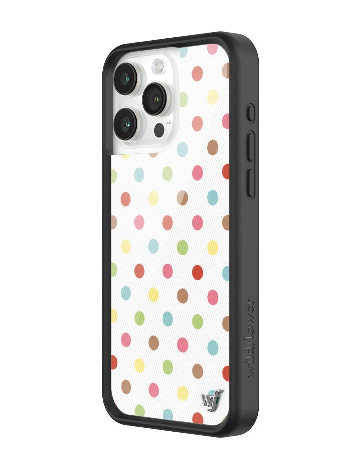 Wildflower iPhone case 15 Pro Max Polka Dot Confetti Multicolored Cute
