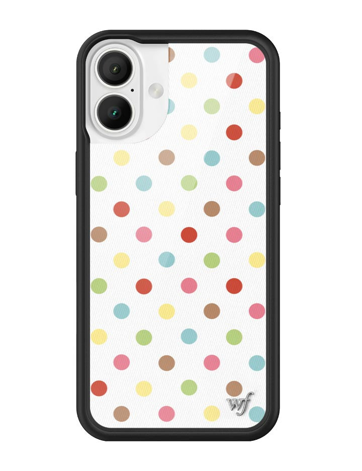 Wildflower iPhone case 16 Plus Polka Dot Confetti Multicolored Cute