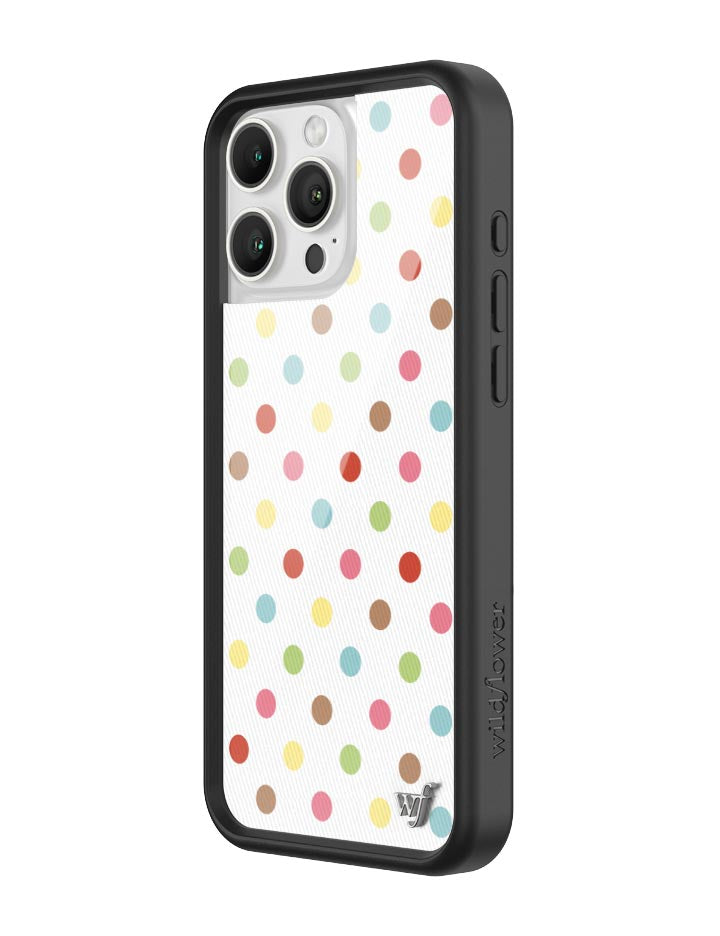 Wildflower iPhone case 16 Pro Max Polka Dot Confetti Multicolored Cute