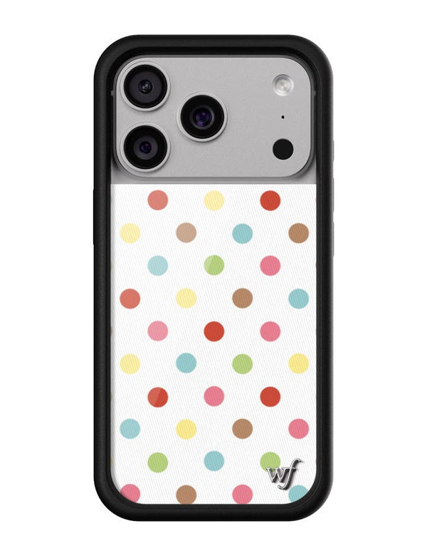 Wildflower iPhone case 17 Pro Polka Dot Confetti Multicolored Cute