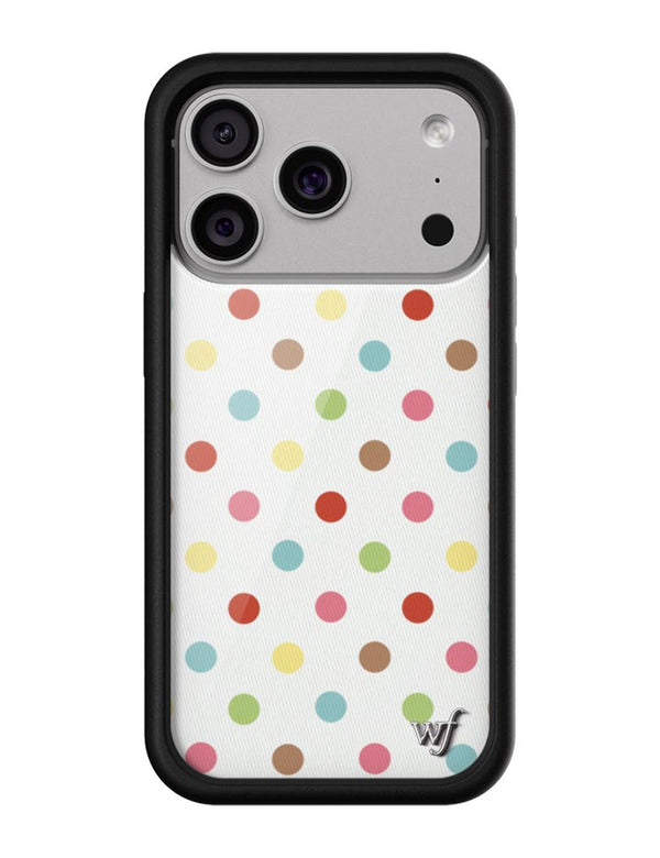 Wildflower iPhone case 17 Pro Polka Dot Confetti Multicolored Cute