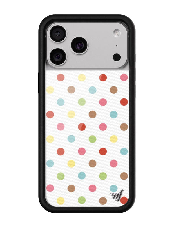 Wildflower iPhone case 17 Pro Max Polka Dot Confetti Multicolored Cute