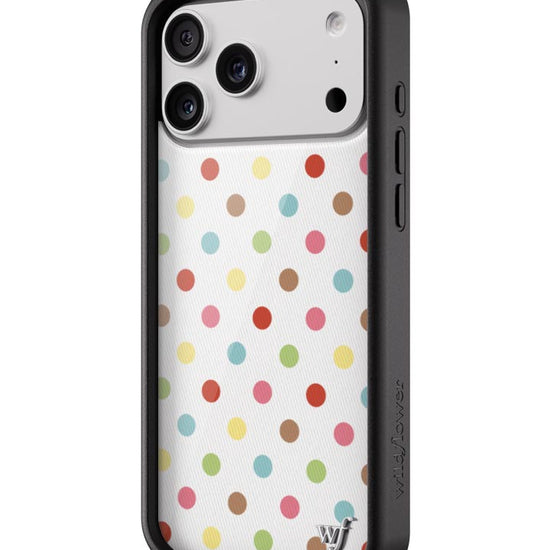 Wildflower iPhone case 17 Pro Max Polka Dot Confetti Multicolored Cute