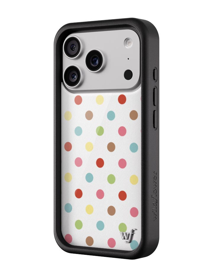 Wildflower iPhone case 18 Pro Polka Dot Confetti Multicolored Cute