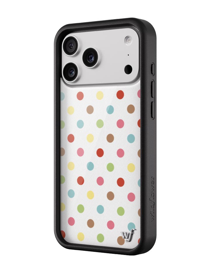 Wildflower iPhone case 18 Pro Max Polka Dot Confetti Multicolored Cute