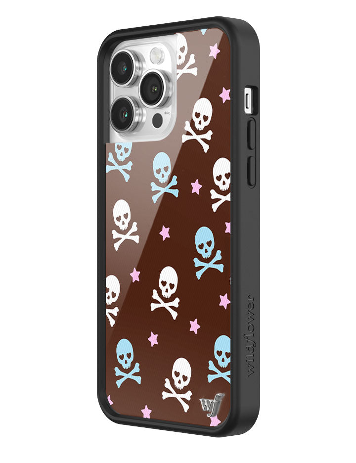 Wildflower Cross Bones iPhone 14 Pro Max Case