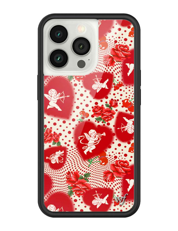 Wildflower iPhone case 13 Pro Cupid Dot Hearts Red Cute