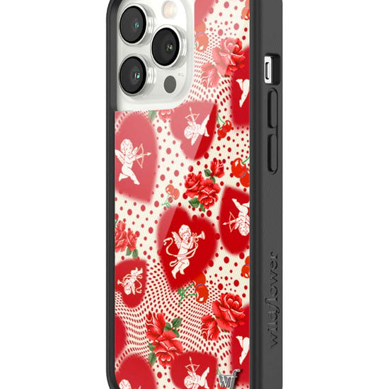 Wildflower iPhone case 13 Pro Cupid Dot Hearts Red Cute