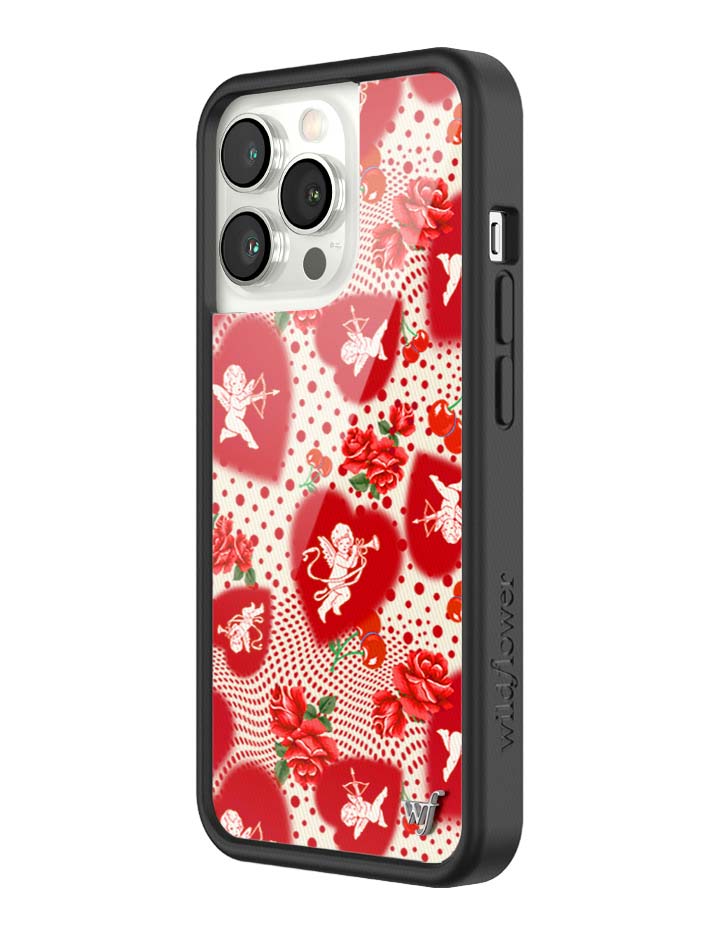 Wildflower iPhone case 13 Pro Cupid Dot Hearts Red Cute