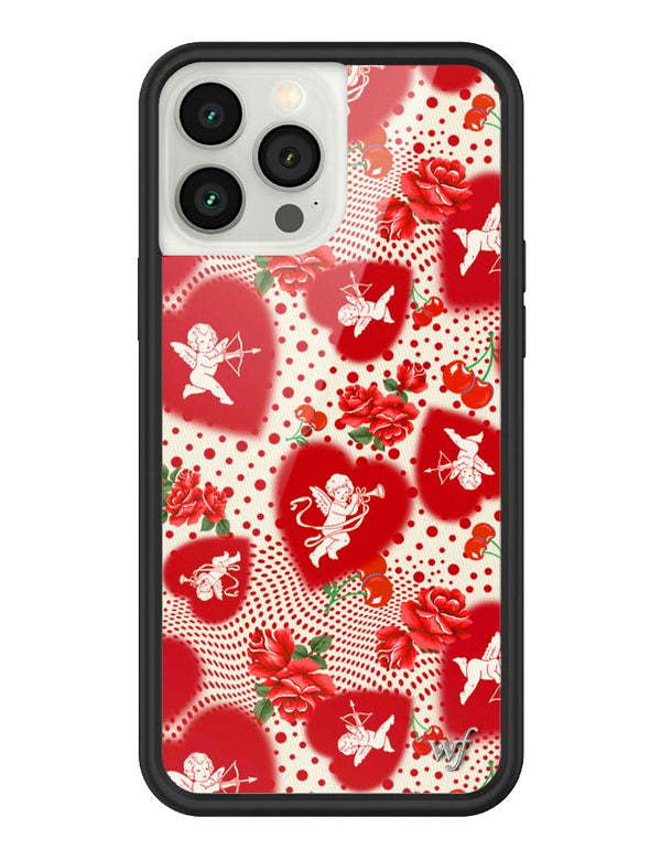 Wildflower iPhone case 13 Pro Max Cupid Dot Hearts Red Cute
