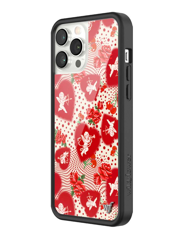 Wildflower iPhone case 13 Pro Max Cupid Dot Hearts Red Cute