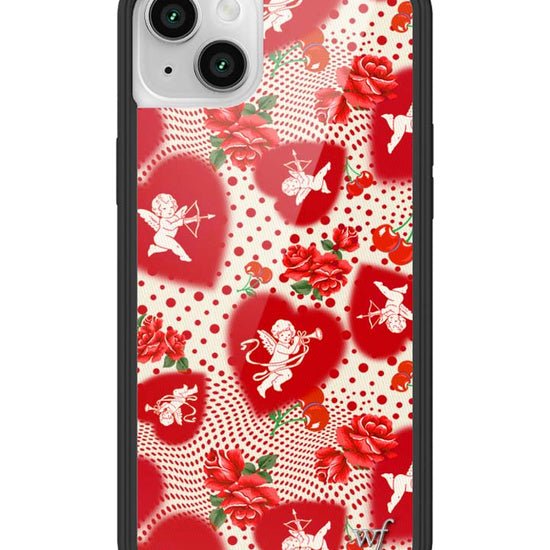 Wildflower iPhone case 14 Cupid Dot Hearts Red Cute