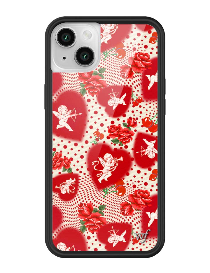 Wildflower iPhone case 14 Cupid Dot Hearts Red Cute