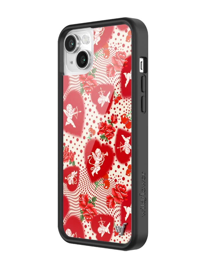Wildflower iPhone case 14 Cupid Dot Hearts Red Cute