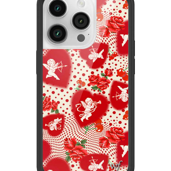 Wildflower iPhone case 14 Pro Cupid Dot Hearts Red Cute