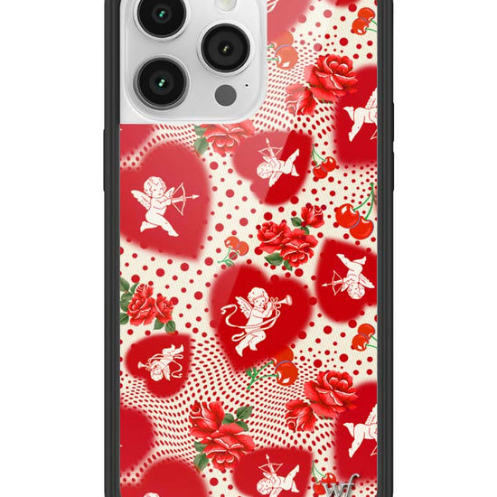 Wildflower iPhone case 14 Pro Max Cupid Dot Hearts Red Cute