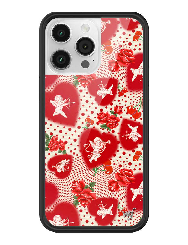 Wildflower iPhone case 14 Pro Max Cupid Dot Hearts Red Cute