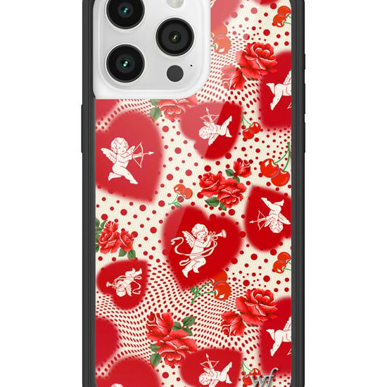 Wildflower iPhone case 15 Pro Max Cupid Dot Hearts Red Cute