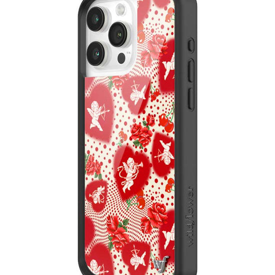 Wildflower iPhone case 15 Pro Max Cupid Dot Hearts Red Cute