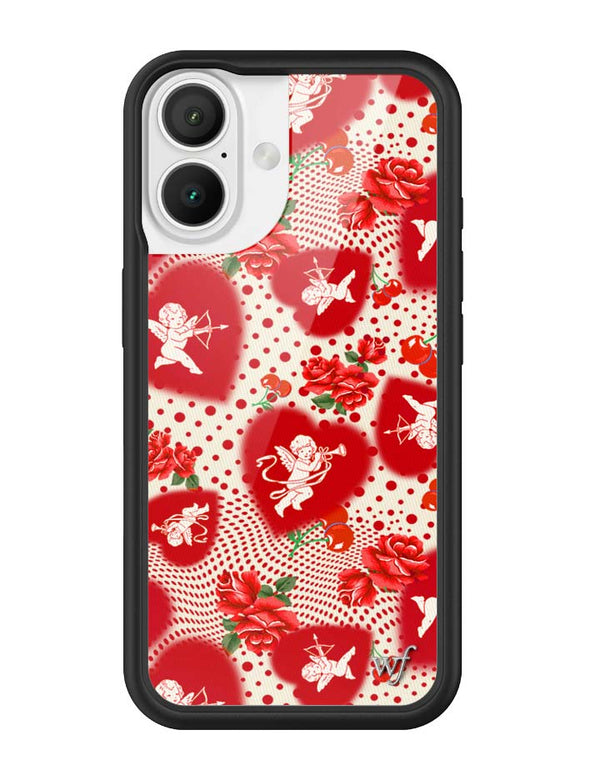 Wildflower iPhone case 16 Cupid Dot Hearts Red Cute
