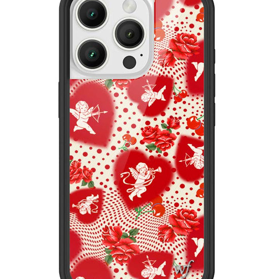 Wildflower iPhone case 16 Pro Cupid Dot Hearts Red Cute