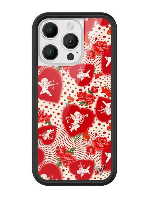 Wildflower iPhone case 16 Pro Cupid Dot Hearts Red Cute