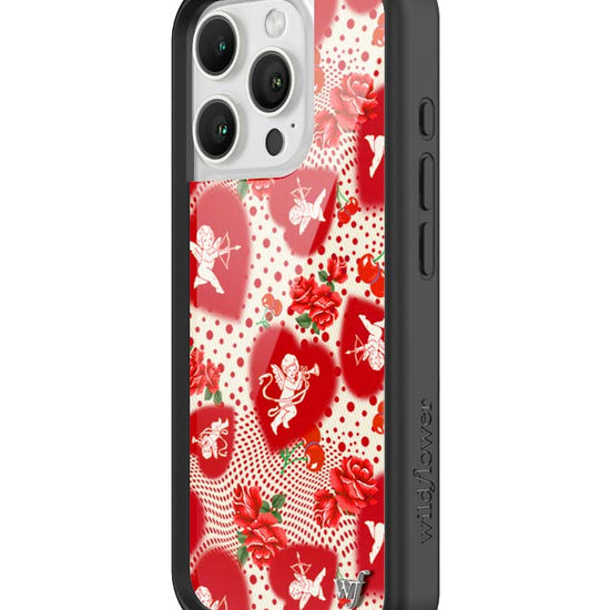 Wildflower iPhone case 16 Pro Cupid Dot Hearts Red Cute