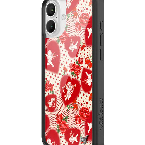 Wildflower iPhone case 16 Plus Cupid Dot Hearts Red Cute