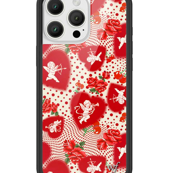 Wildflower iPhone case 16 Pro Max Cupid Dot Hearts Red Cute