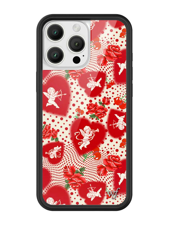 Wildflower iPhone case 16 Pro Max Cupid Dot Hearts Red Cute