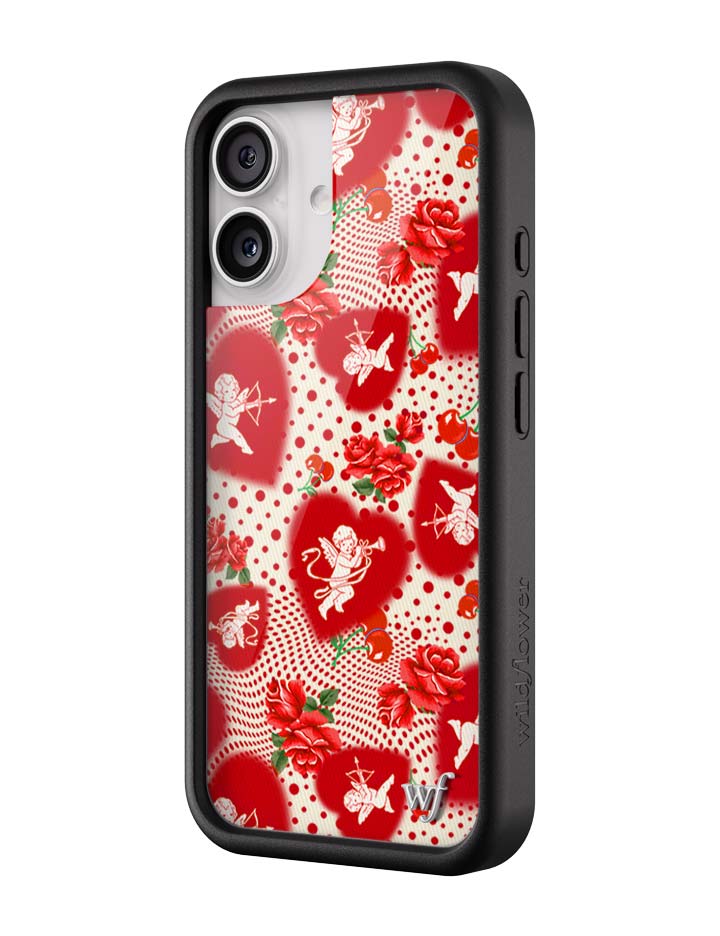 Wildflower iPhone case 17 Cupid Dot Hearts Red Cute