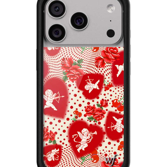 Wildflower iPhone case 17 Pro Cupid Dot Hearts Red Cute