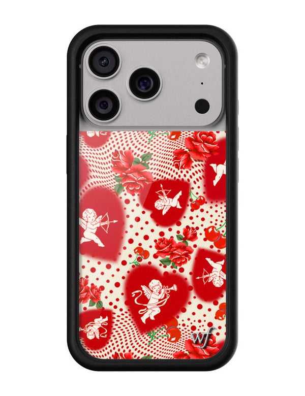 Wildflower iPhone case 17 Pro Cupid Dot Hearts Red Cute