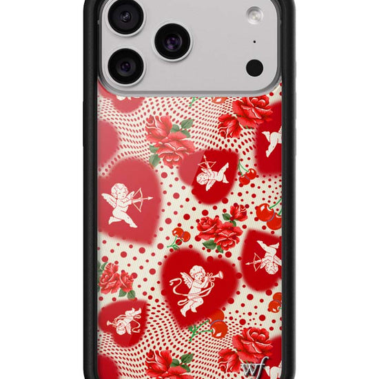 Wildflower iPhone case 17 Pro Max Cupid Dot Hearts Red Cute