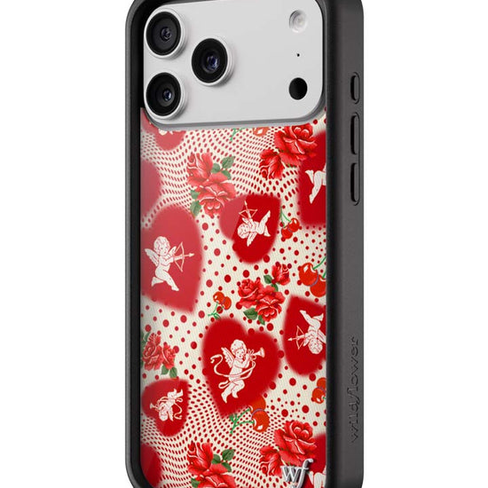 Wildflower iPhone case 17 Pro Max Cupid Dot Hearts Red Cute