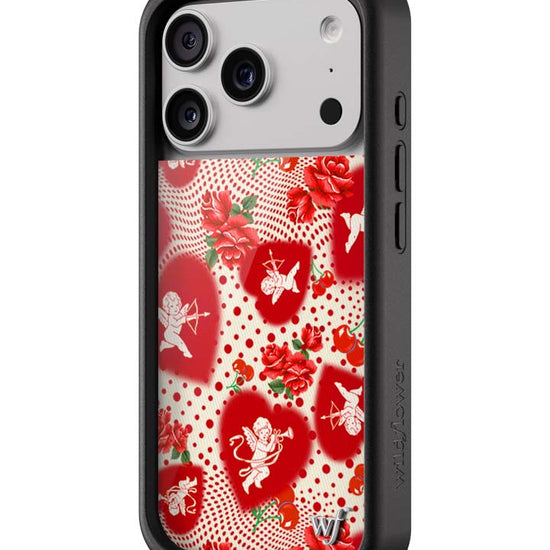 Wildflower iPhone case 18 Pro Cupid Dot Hearts Red Cute