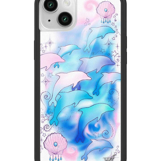 Wildflower iPhone case 13 Dolphin Dreams Blue Cute