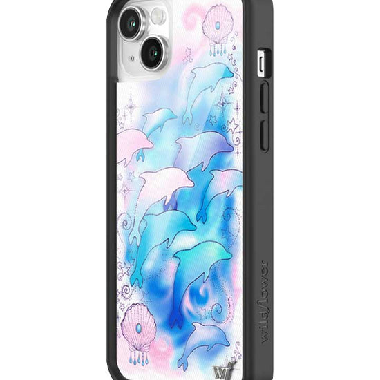 Wildflower iPhone case 13 Dolphin Dreams Blue Cute